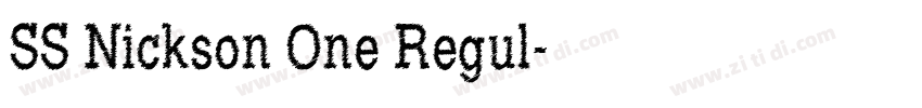 SS Nickson One Regul字体转换